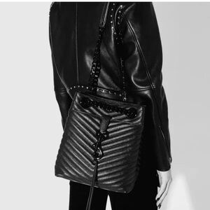 NWT Rebecca minkoff quilted leather bucket bag purse